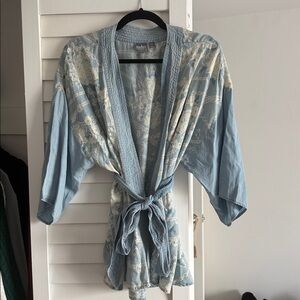 Soho Jeans Kimono Style Robe - Light Blue